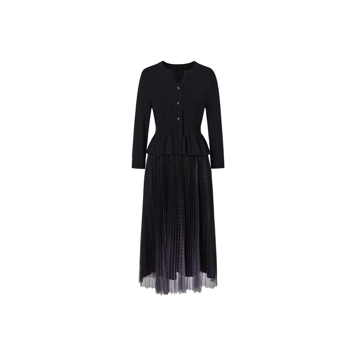 JZ Juzui Длинное платье с длинными рукавами женское