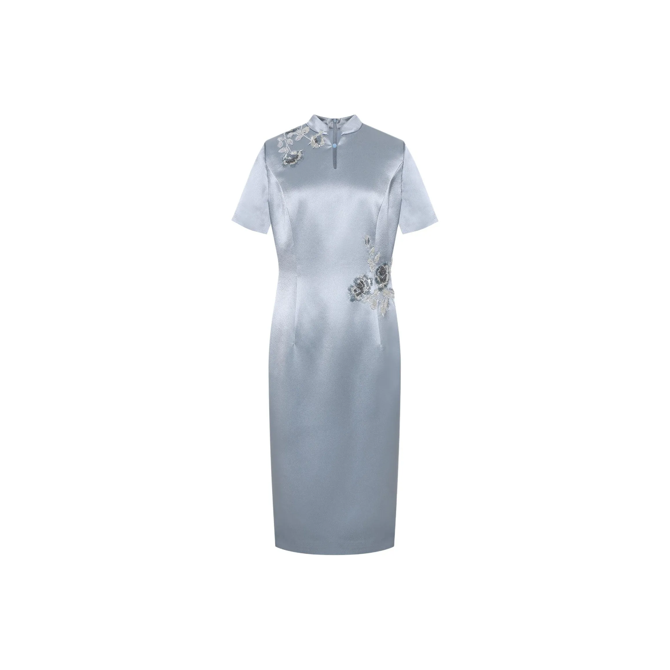 BBLLUUEE Short Sleeved Dress Women's Light Aqua Blue