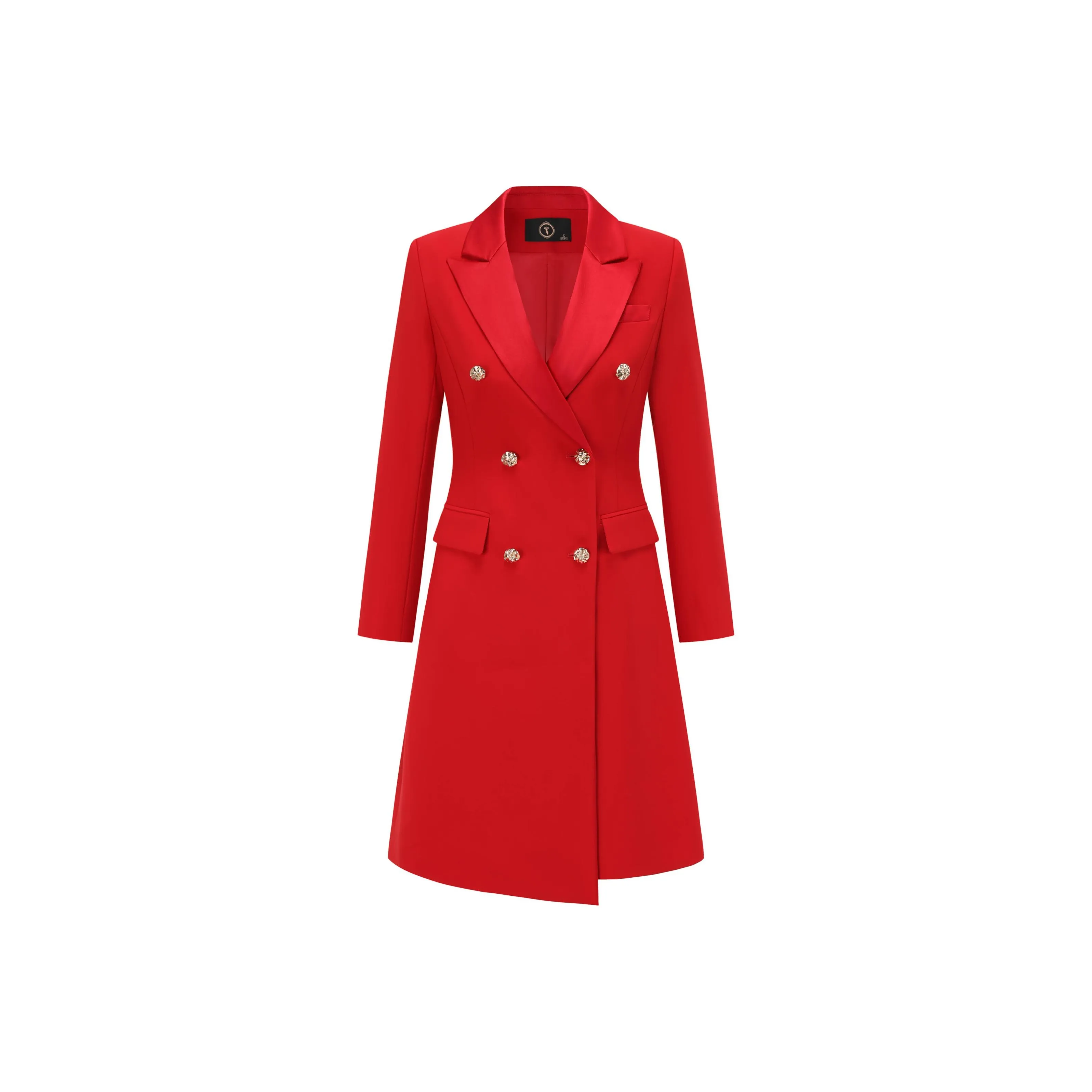 ONE SHALLOW Suit Dress Long Sleeved Dress Women's Red