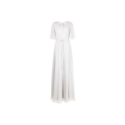 Marchesa Notte Dove Белый Женские Короткие Платья с Рукавами