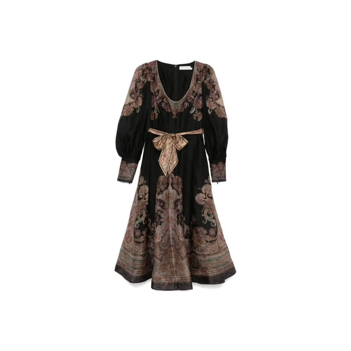 Zimmermann Illustration Structured Balloon Sleeved Maxi Dress