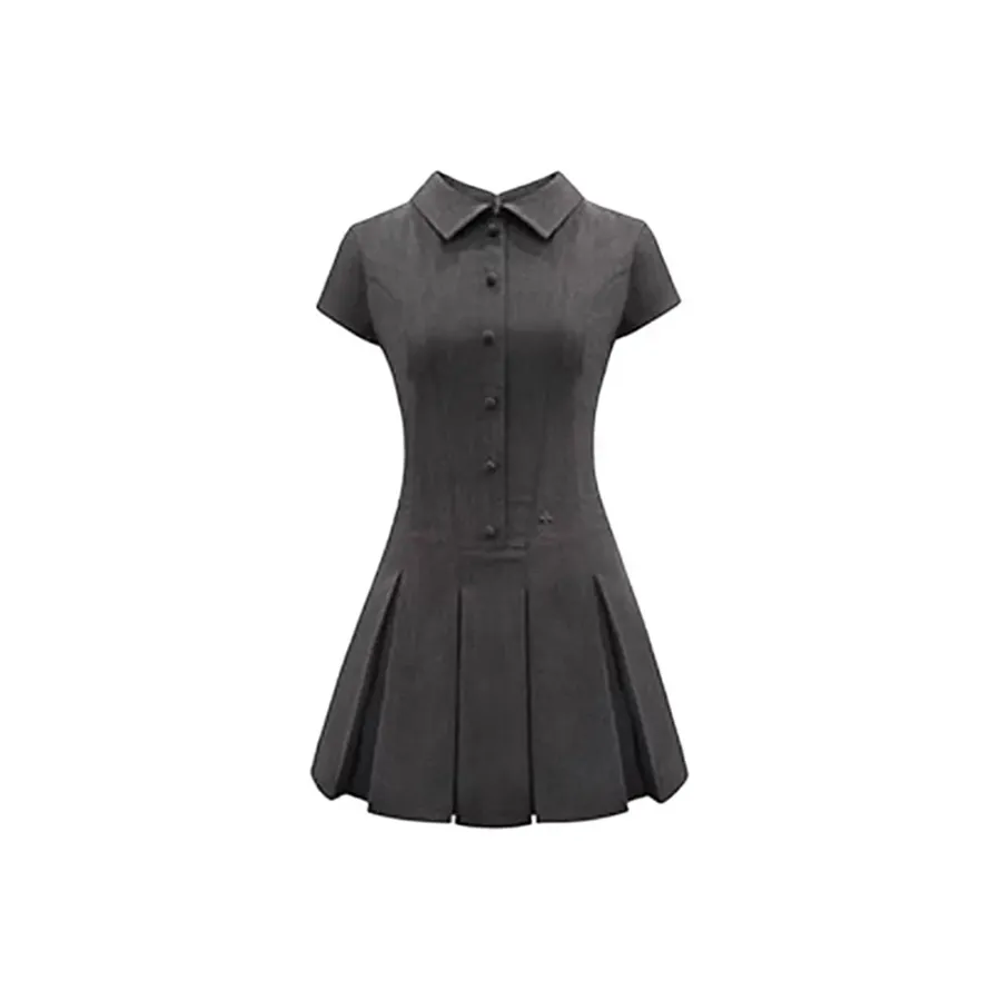 BIFH Короткий рукав платье женское серый