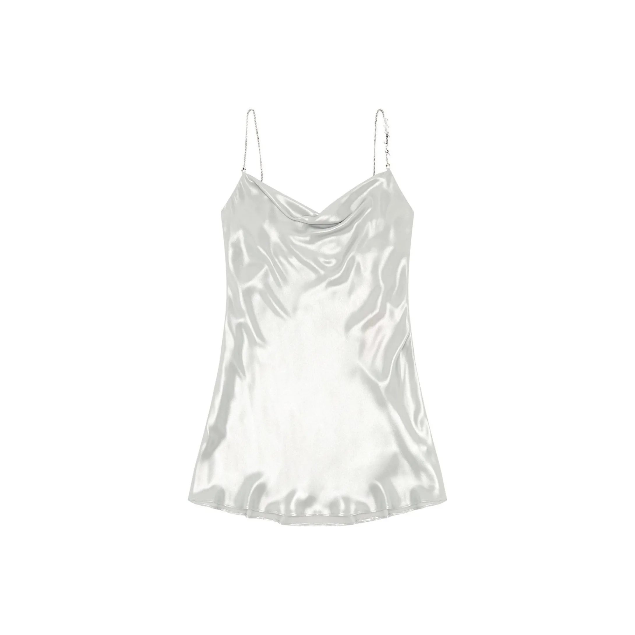 DIESEL D Minty Cowl Neck Short Metallic Dress
