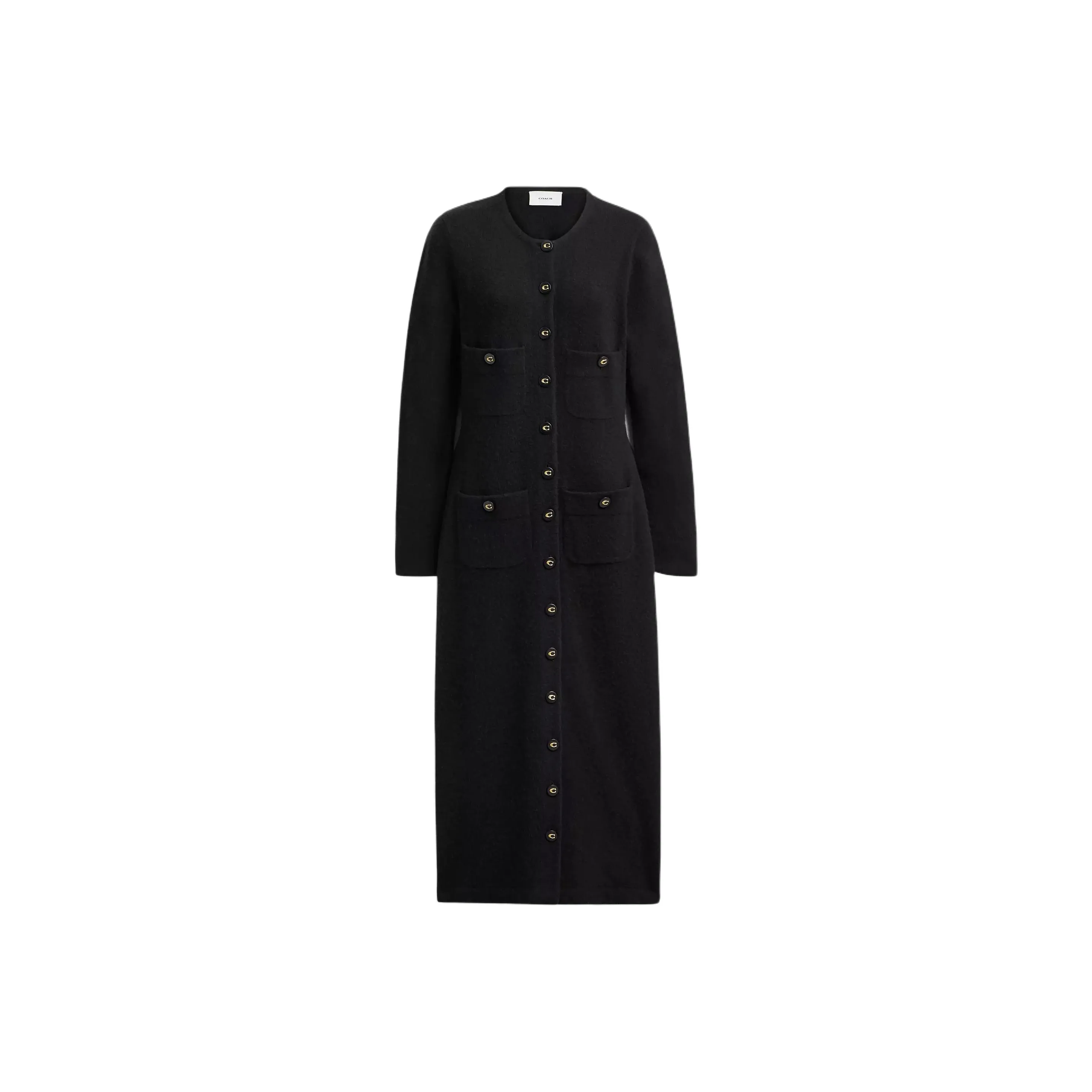 COACH Long Sleeved Dress Women's Black