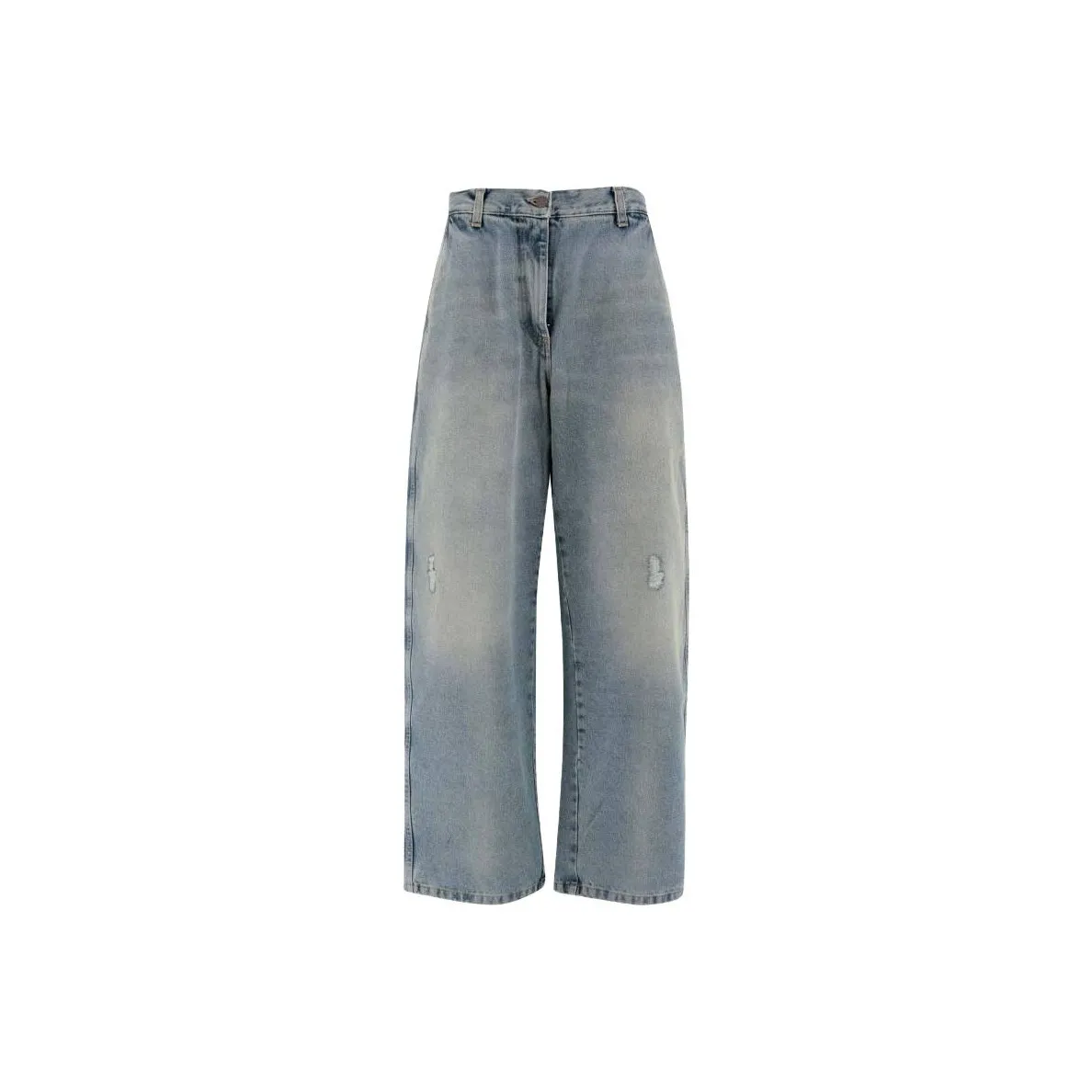 PALM ANGELS Paris Low Rise Wide Leg Jeans