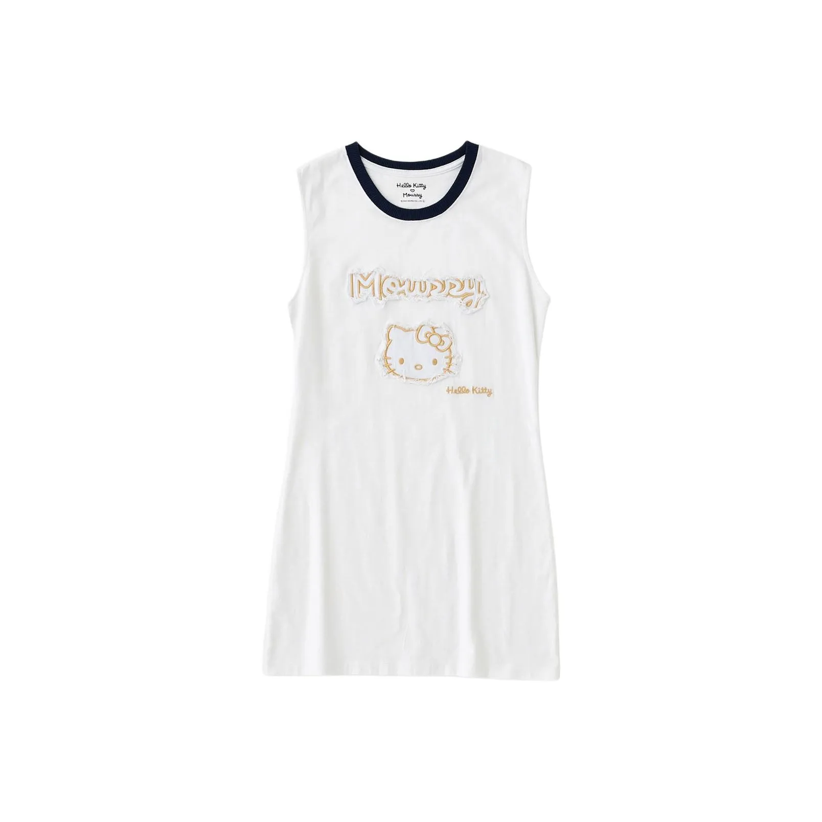 Hello Kitty X MOUSSY Hello Kitty Co brand Sleeveless Dresses Women's White