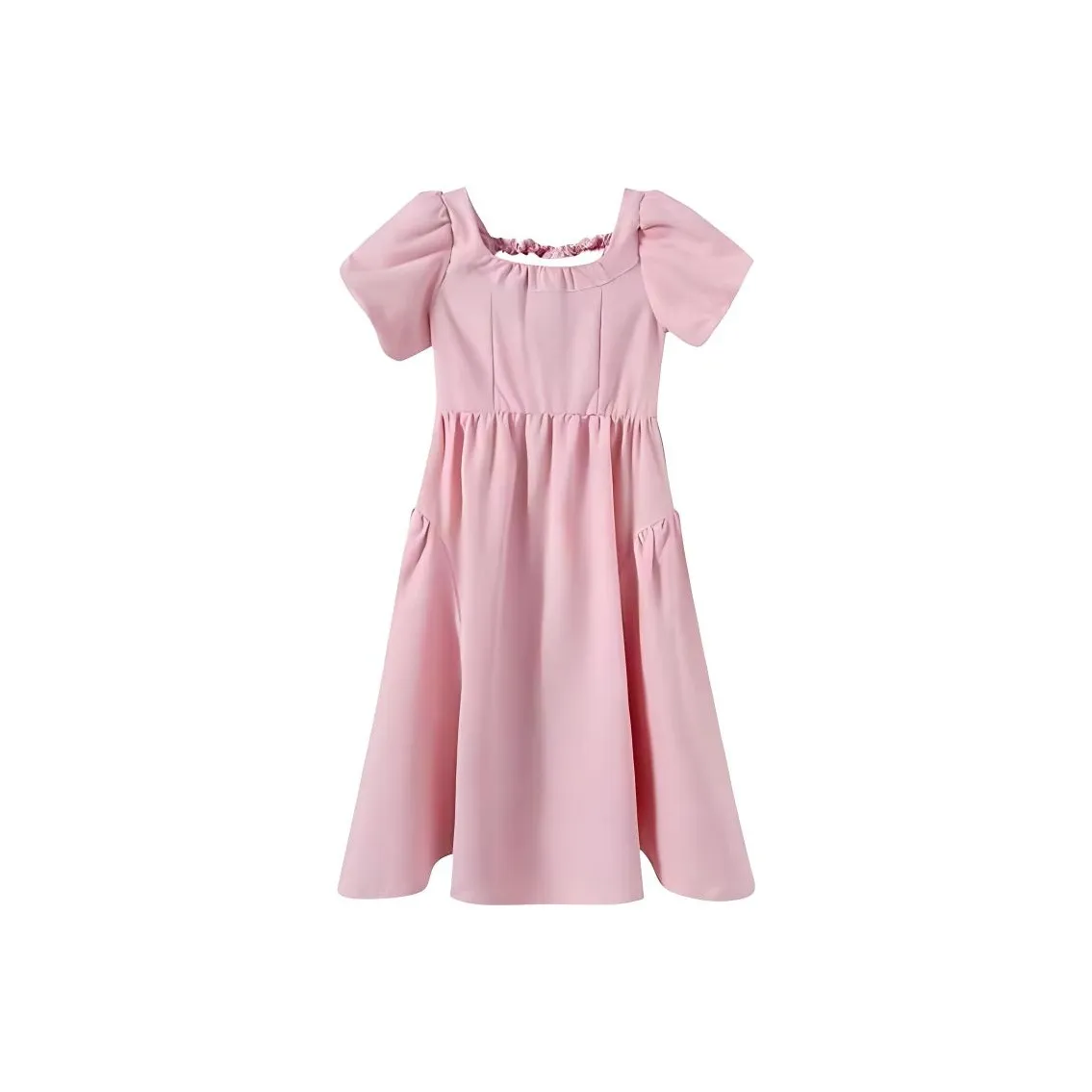 KKX Короткий рукав платье женское розовый