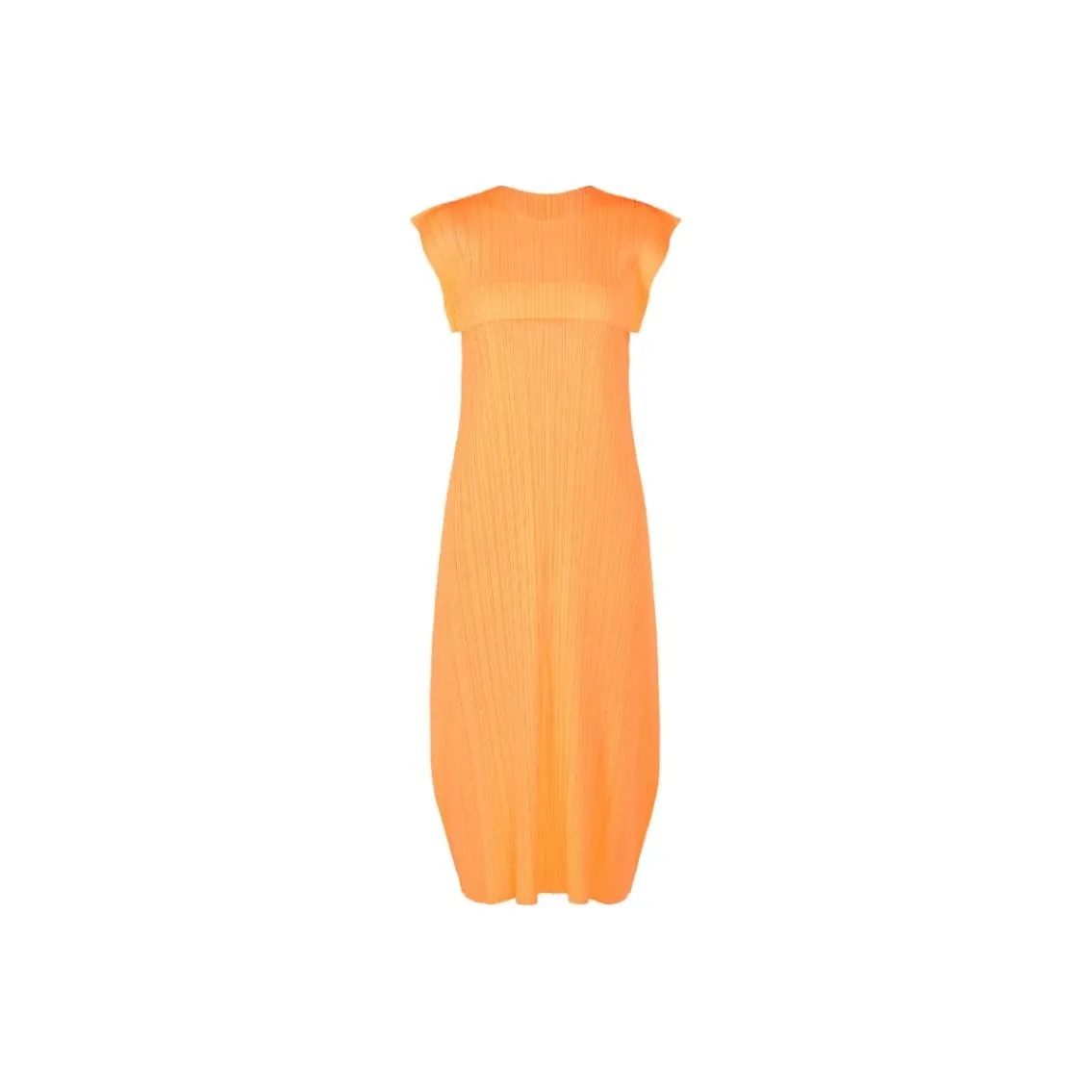 PLEATS PLEASE ISSEY MIYAKE SS24 Sleeveless Dress Women's Neon Orange