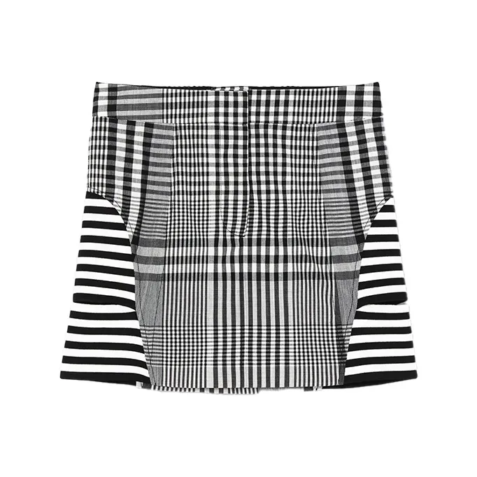 Burberry Leather Short Skirts Women's Black