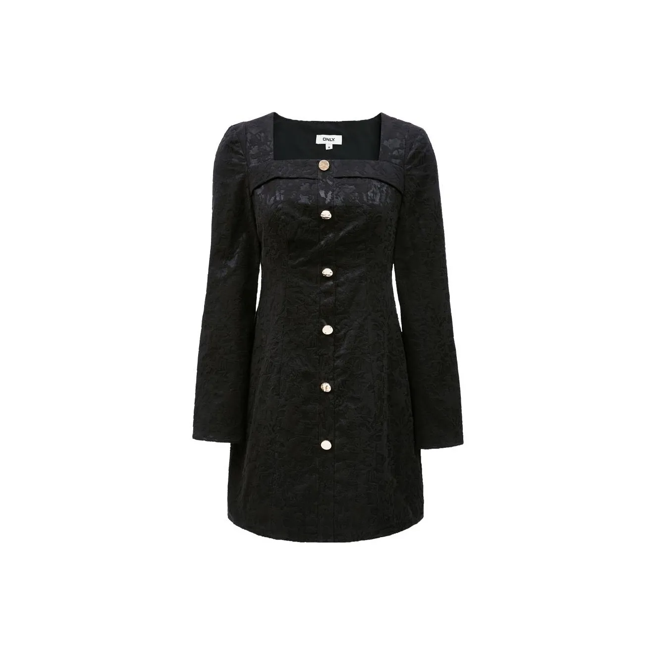 Only H1Z черное женское платье с длинным рукавом