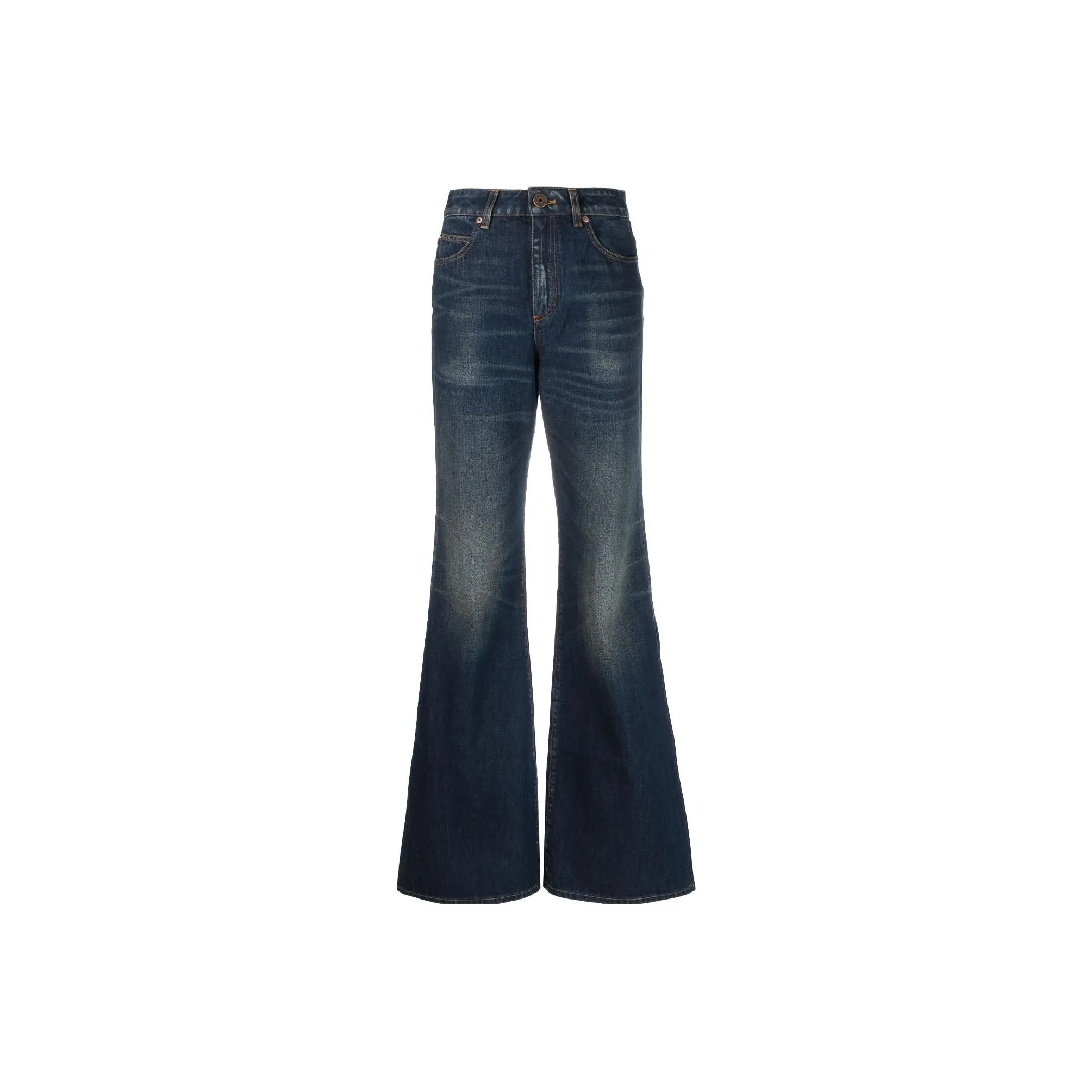 BALMAIN Logo detailing Flared Washed Jeans