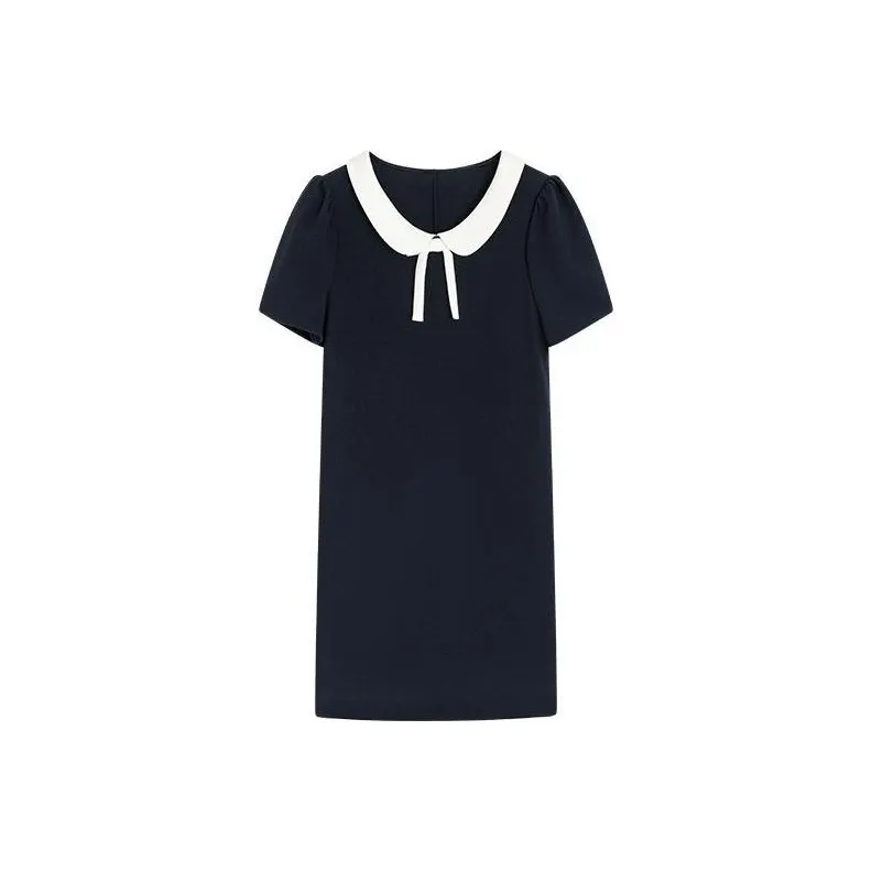 Famanxuan Короткий рукав Платье Женское Черное Темно-синий