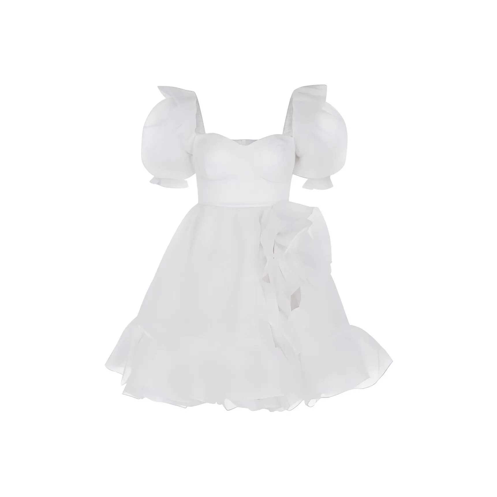 Selkie Слоновая кость Женские Платья с Короткими Рукавами