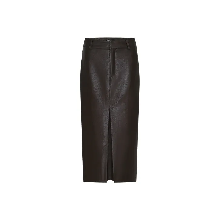 URBAN REVIVO Leather Long Skirt Women's