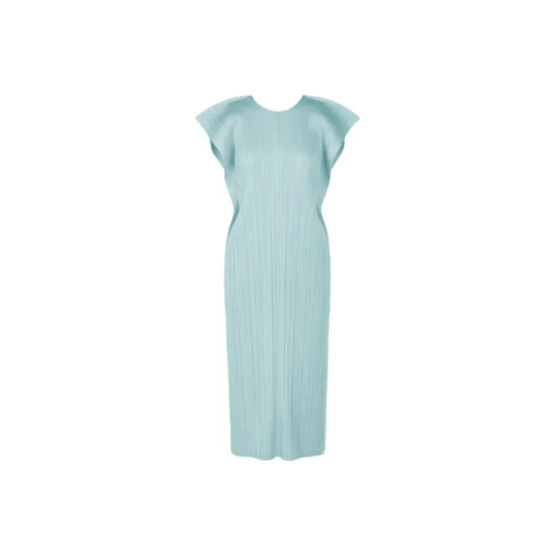 PLEATS PLEASE ISSEY MIYAKE V Neck Pleated Midi Dress