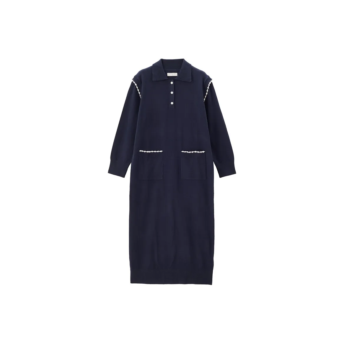 Giordano Длинное платье с длинными рукавами женское