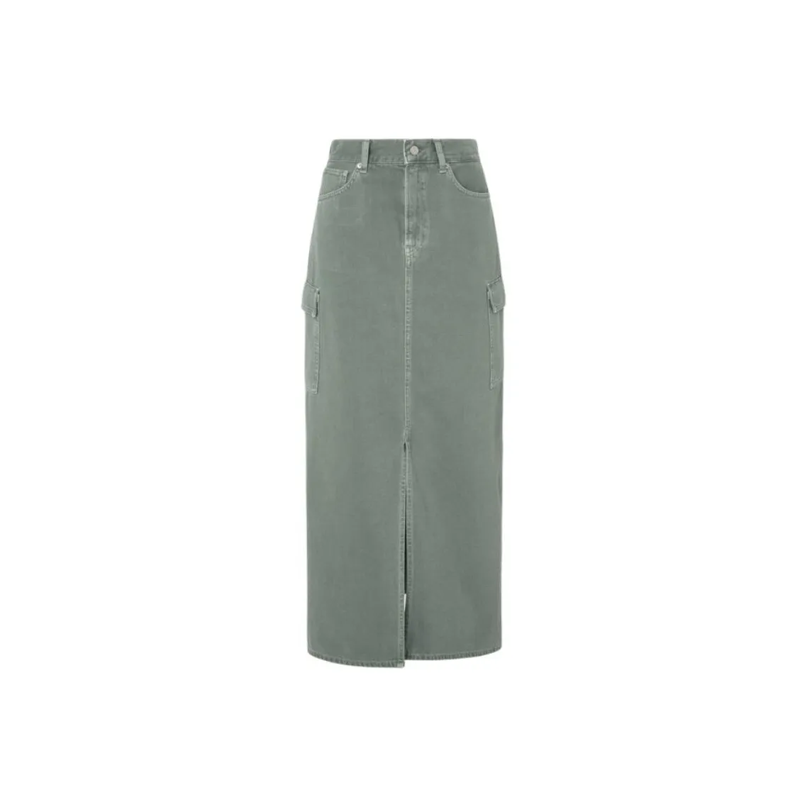 Pepe Jeans Denim Long Skirt Women's Green