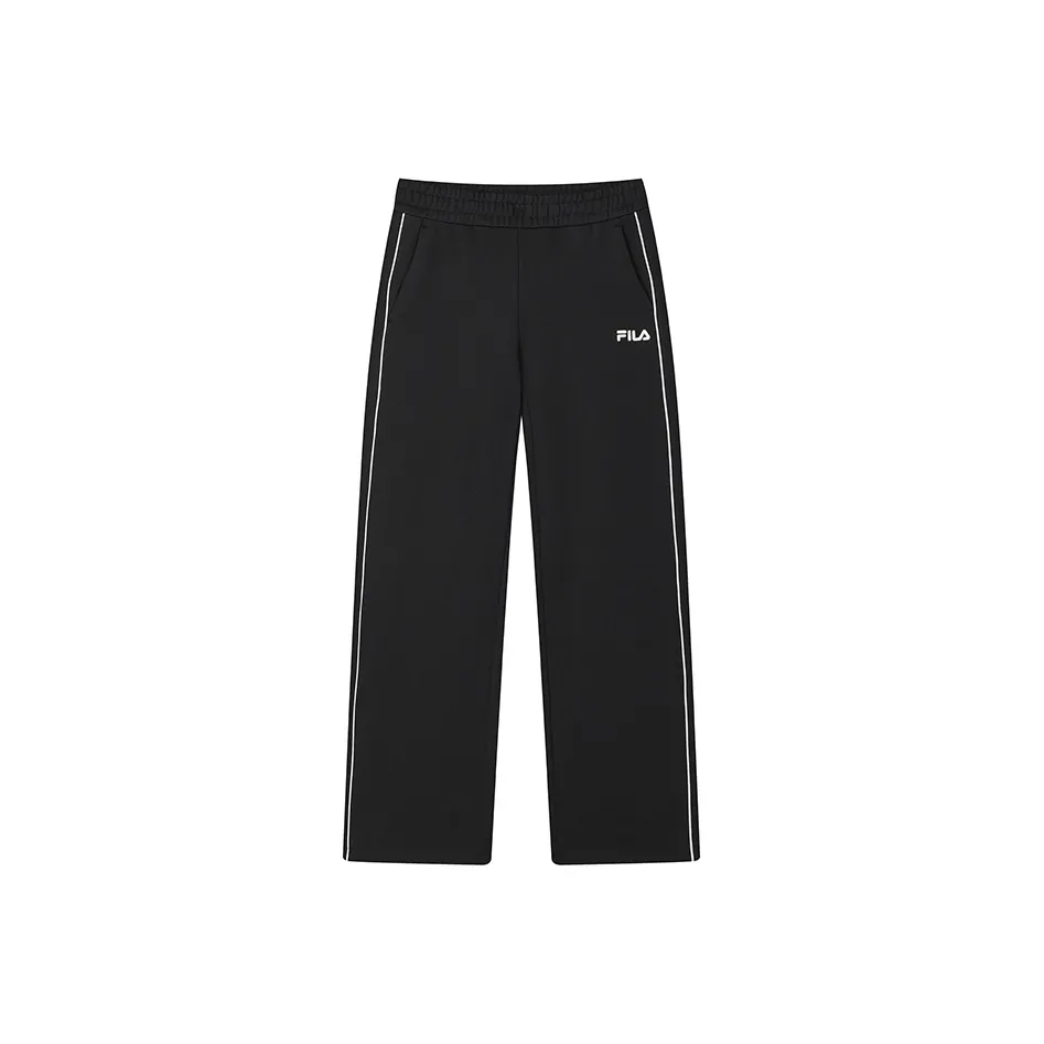 FILA Вязаные тренировочные брюки женские глубокий черный