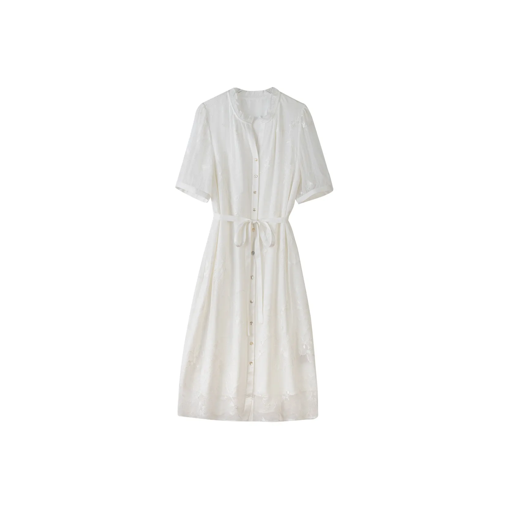 To The West Короткий рукав Платье Женское Белое