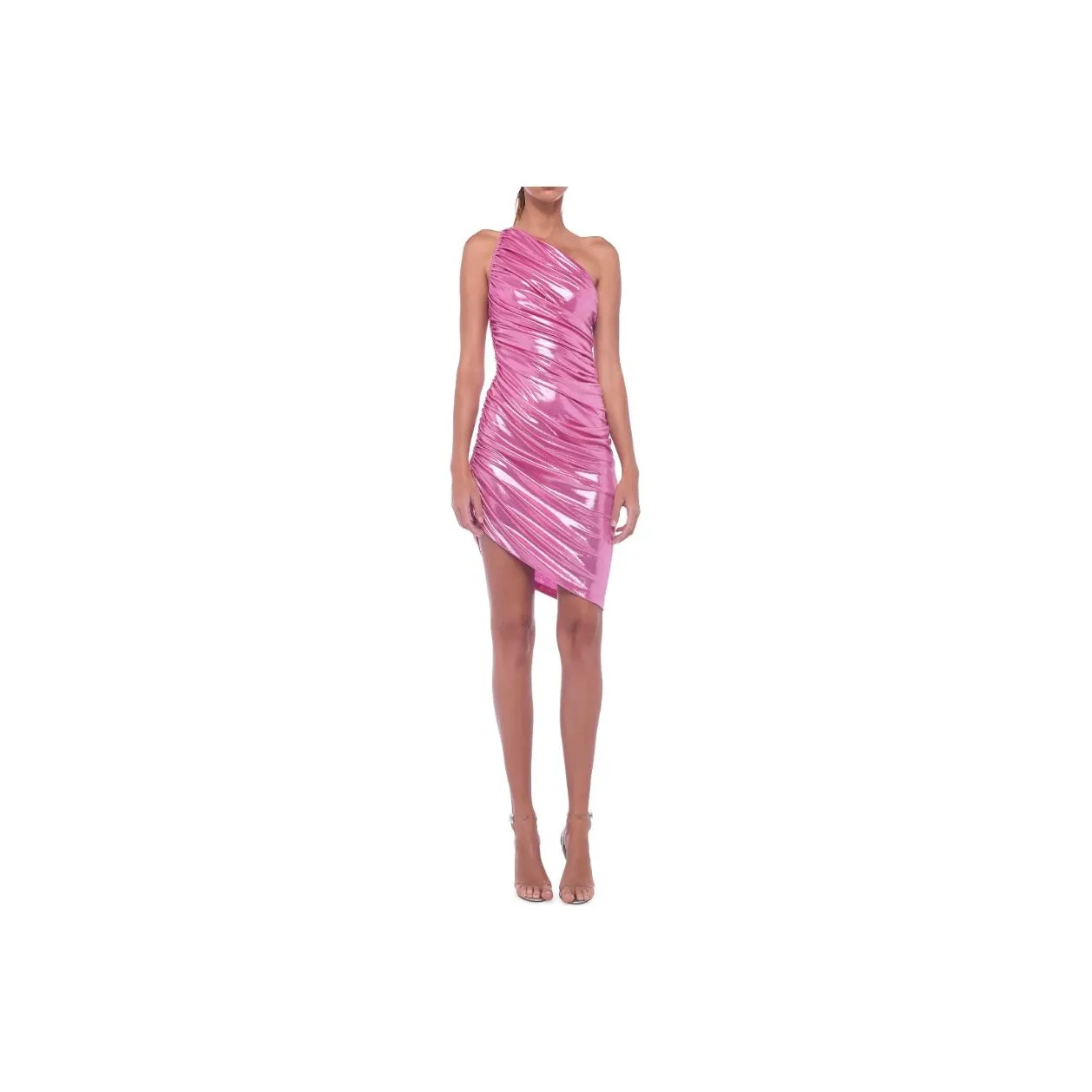 NORMA KAMALI One shoulder Metallic Dress