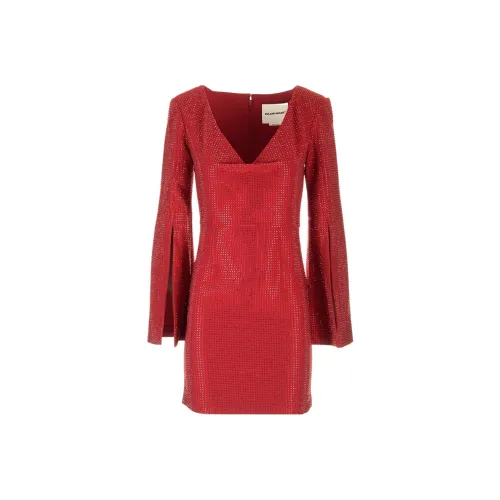 ROLAND MOURET Red Женские Длинные Рукава Платья
