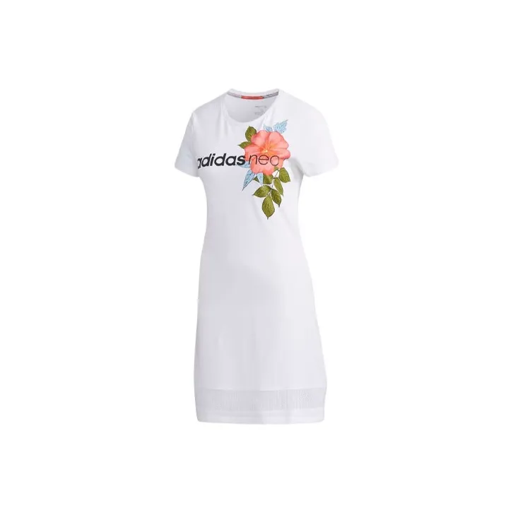 Adidas Neo Short Sleeved Dresses Women's White