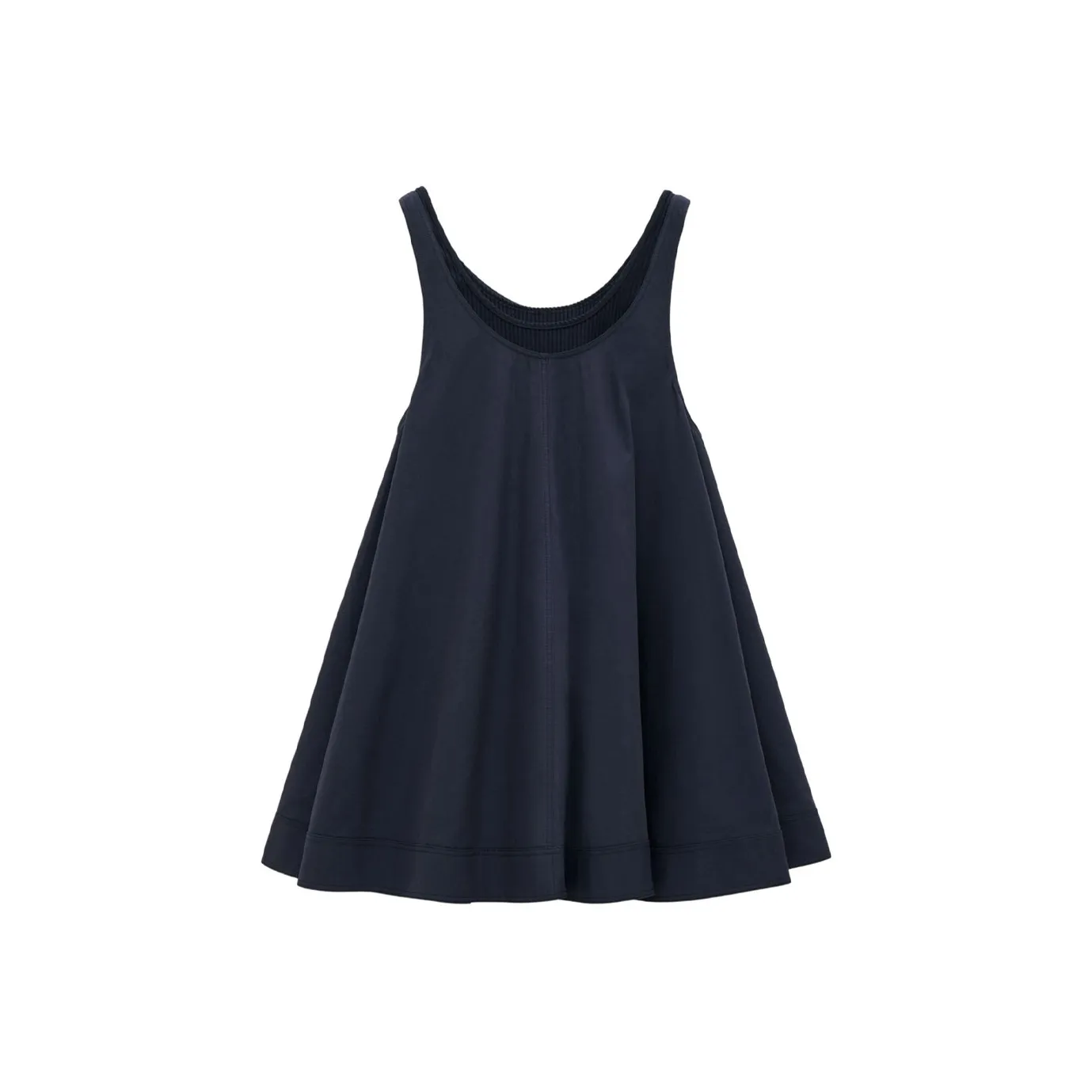 LOEWE Trapeze Cotton And Silk Dress Midnight Blue