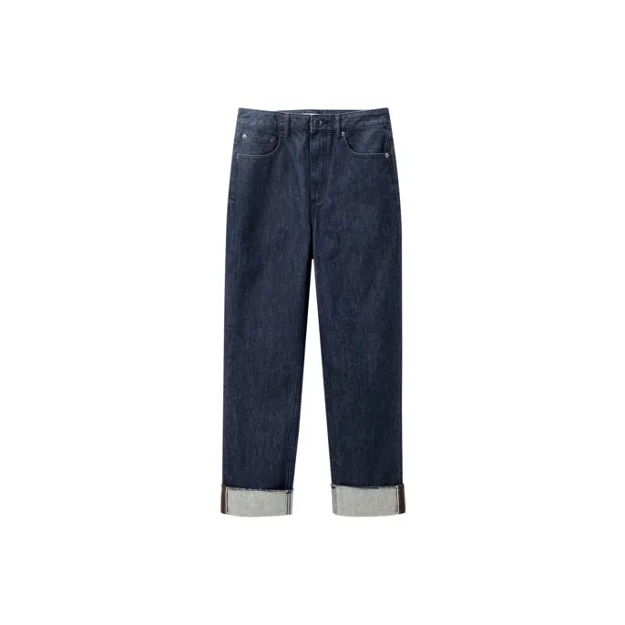 OVV Jeans Women's Navy Blue Solid Color A1