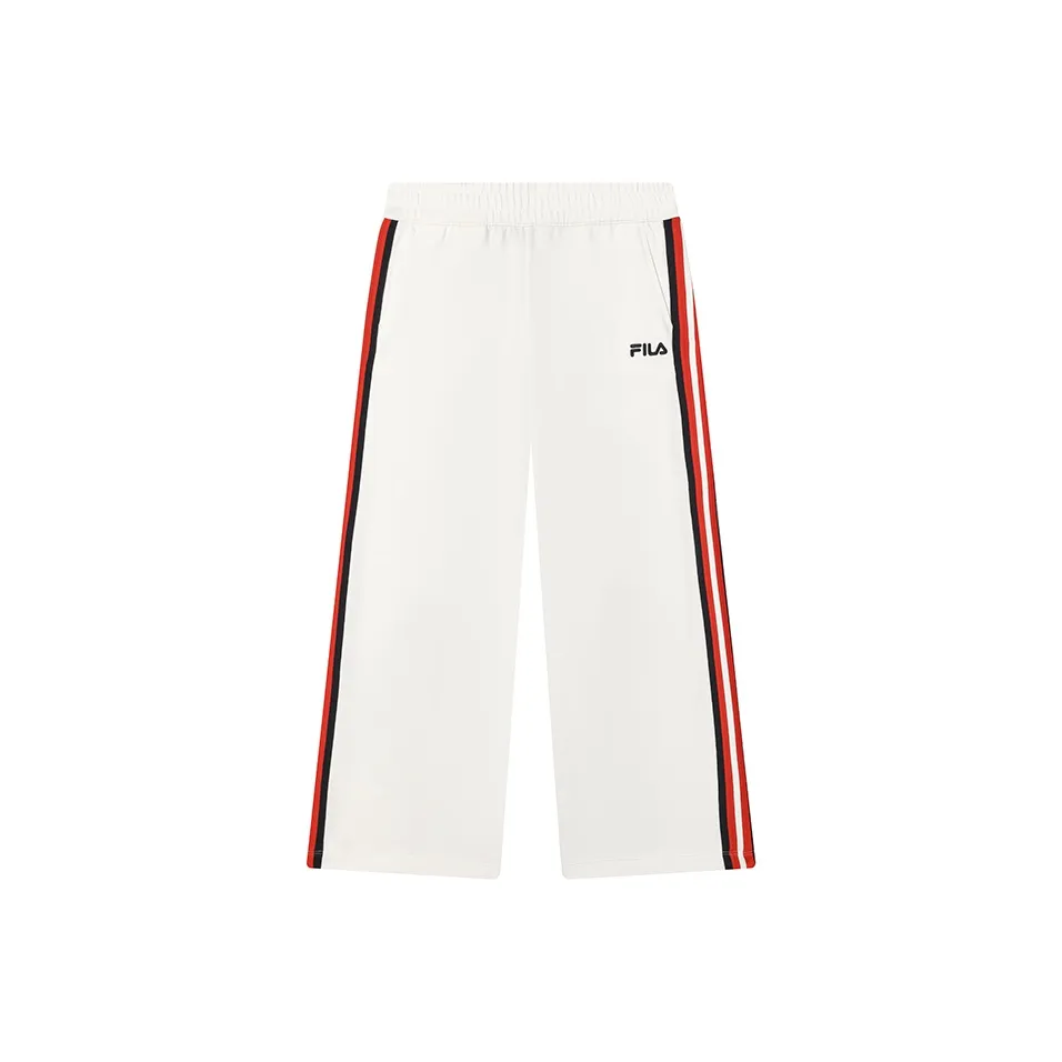 FILA Вязаные тренировочные брюки женские цвет облачно-белый