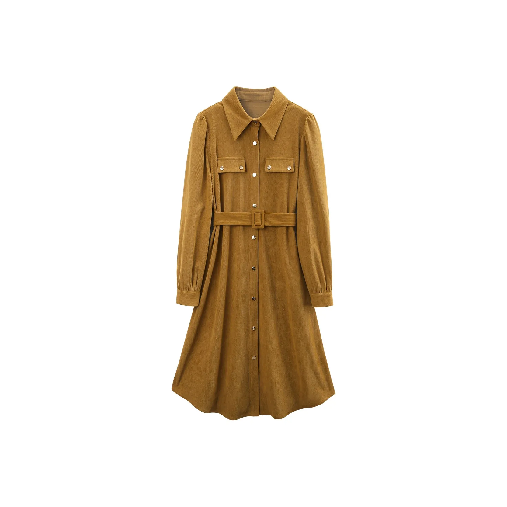 A Paradise For Awakening Long Sleeved Dress Women's Mustard Yellow