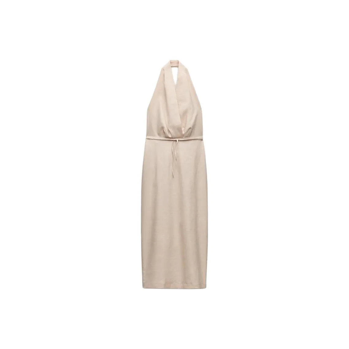 ZARA Sleeveless Dress Women's Beige