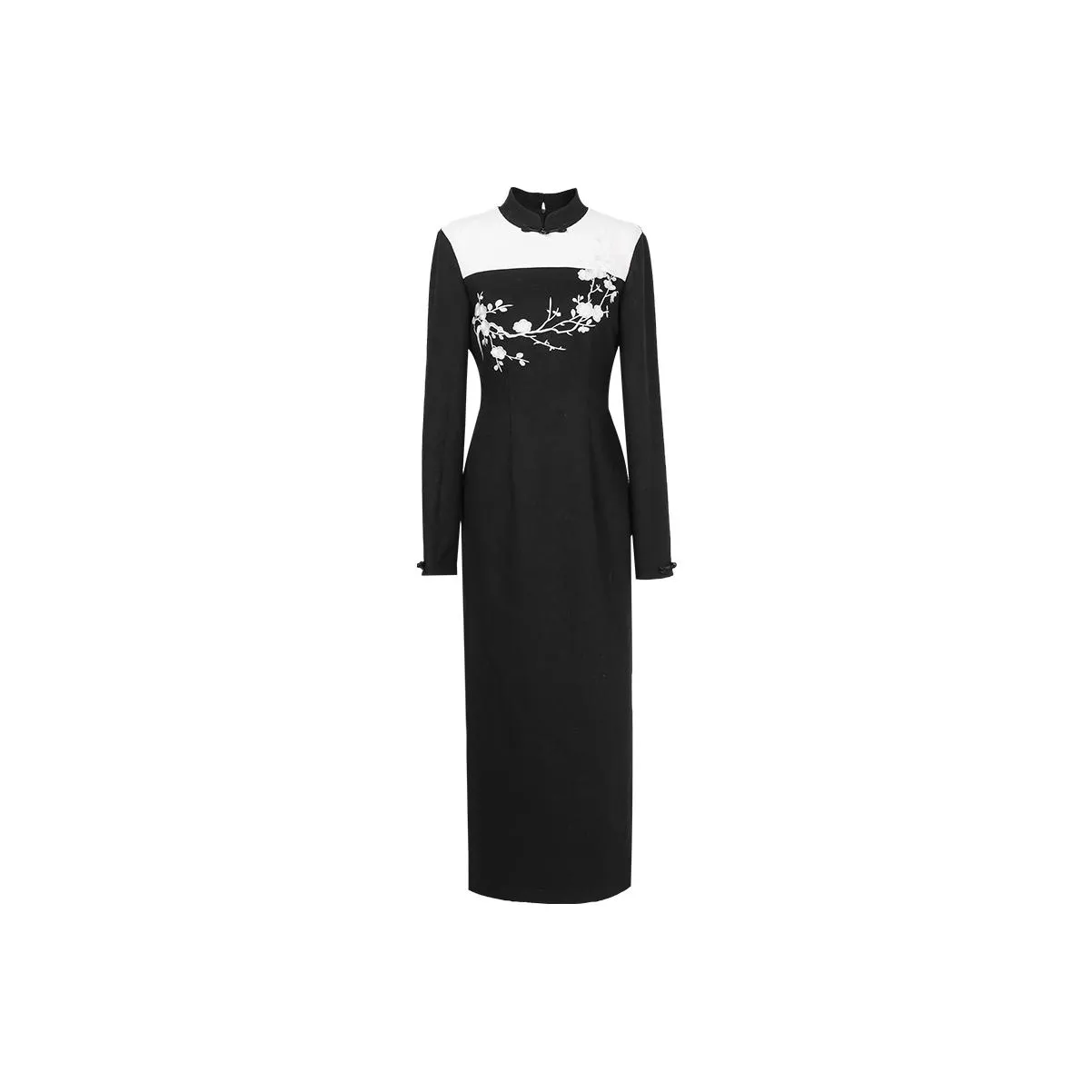 Duffy Fashion Длинное платье с длинными рукавами женское черное