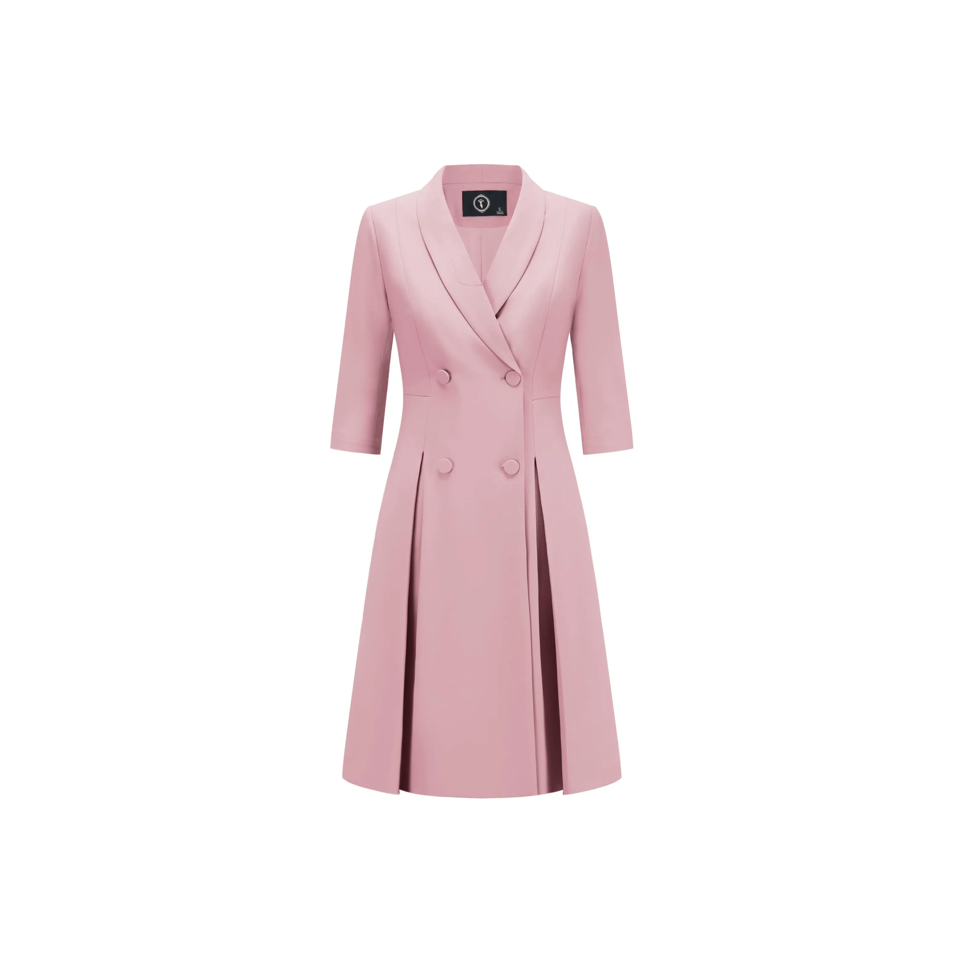 ONE SHALLOW Длинное платье с длинным рукавом женское розовое