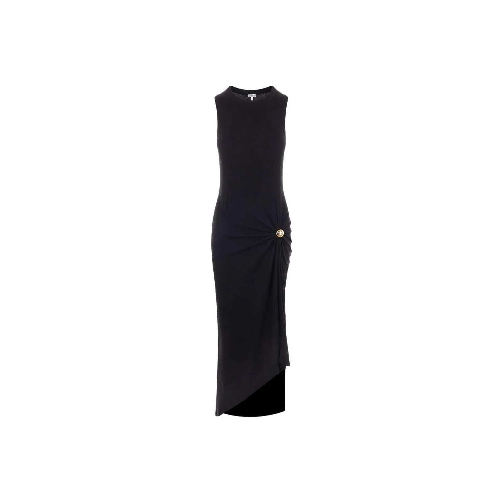 LOEWE Ruched Crewneck Sleeveless Dress