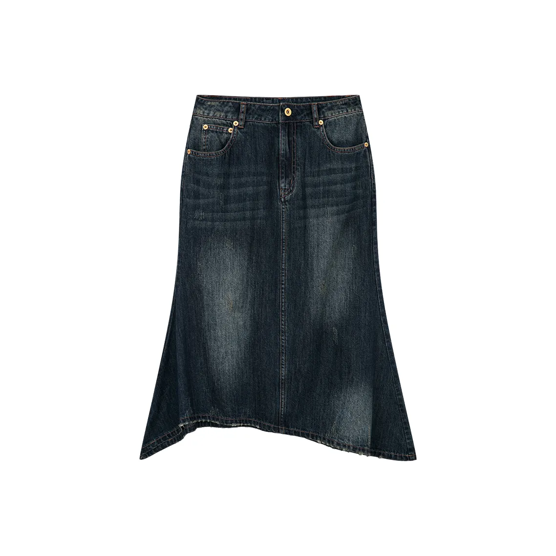 UOOYAA Джинсовый синий Женские джинсовые длинные юбки