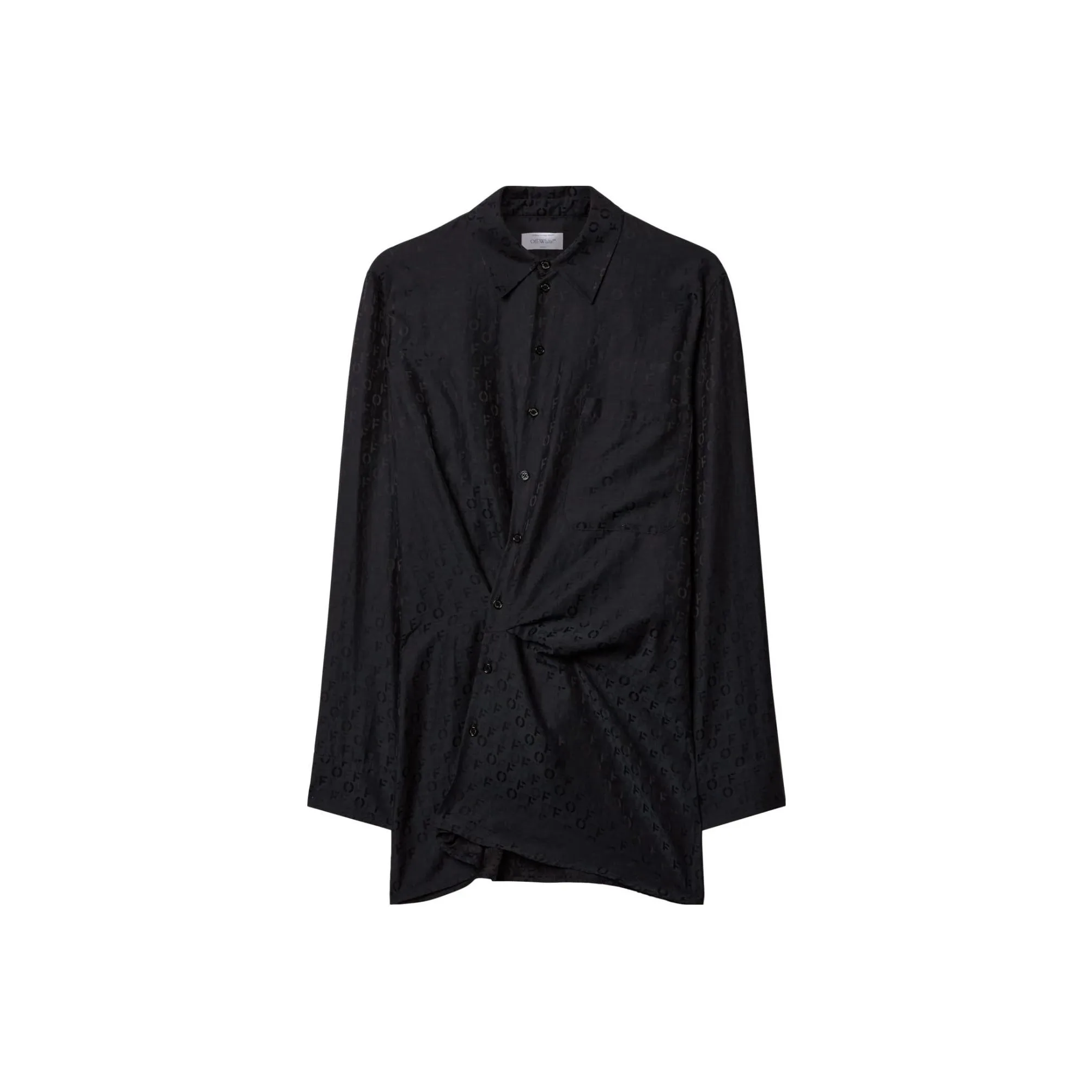 OFF WHITE Monogram Jacquard Twisted Mini Dress