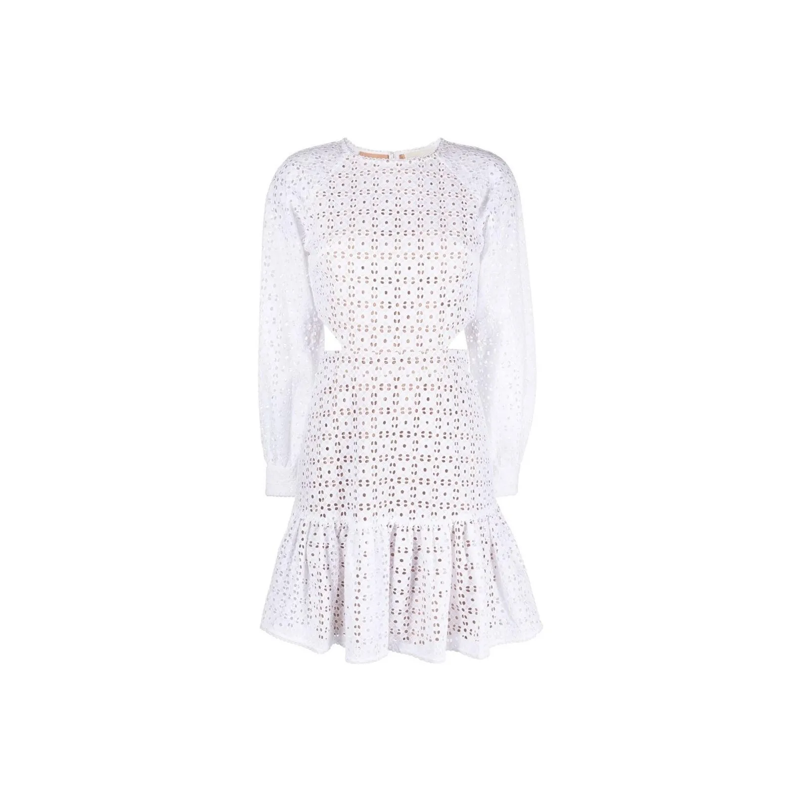 MICHAEL KORS Cotton Eyelet Cutout Mini Dress