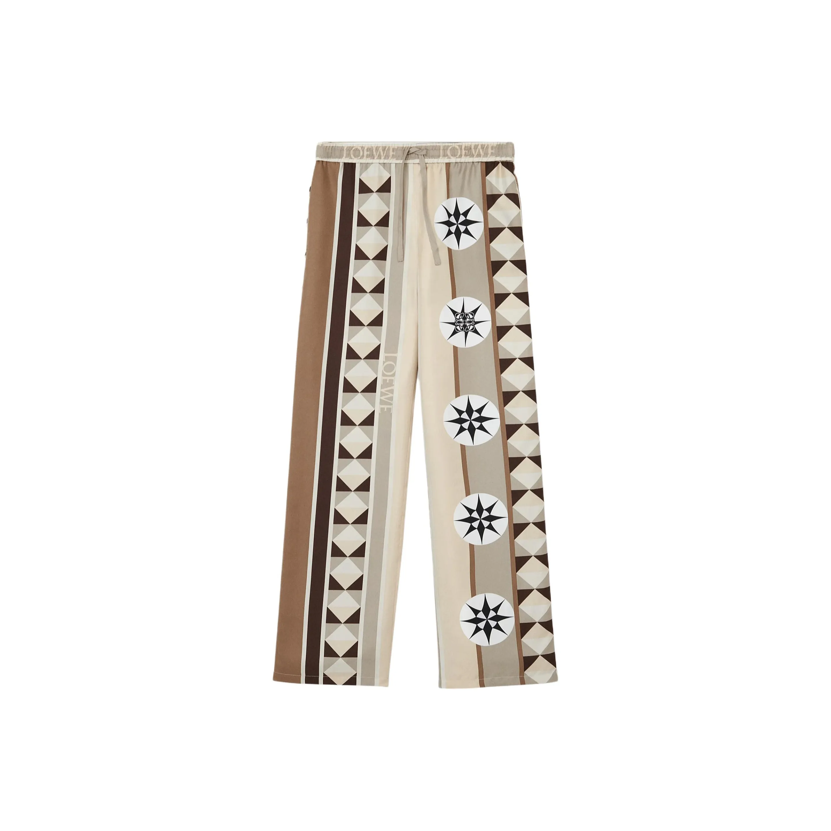 LOEWE Pyjama Trousers 'Beige/Multicolor'