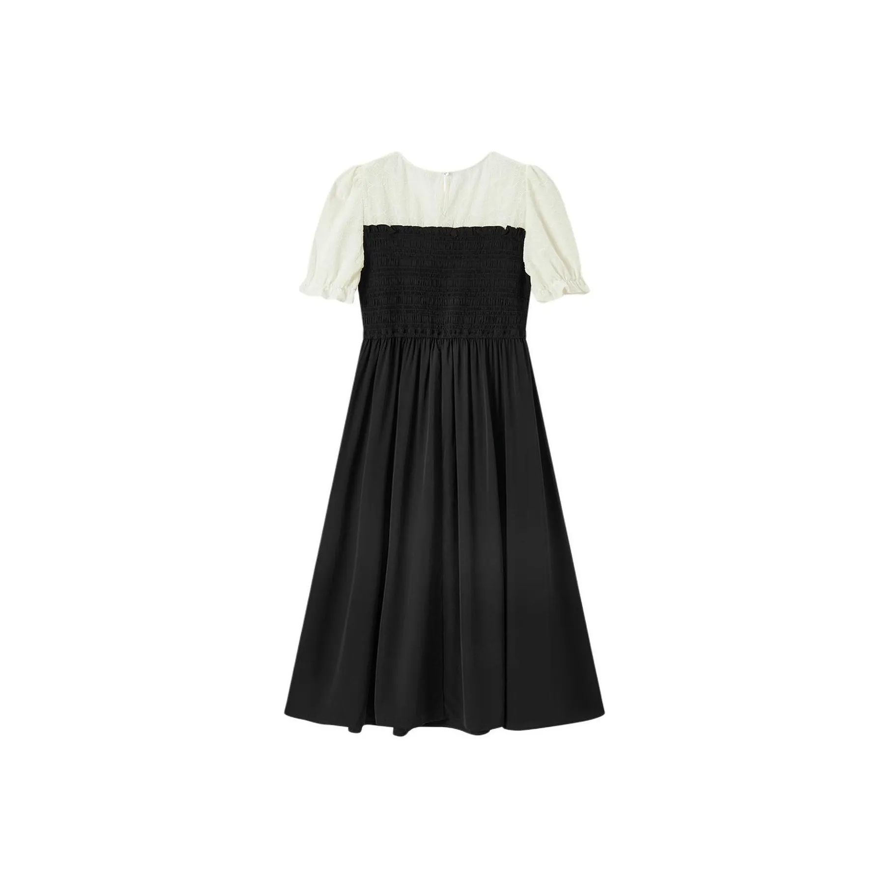 EICHITOO Короткое платье с короткими рукавами женское черная отделка