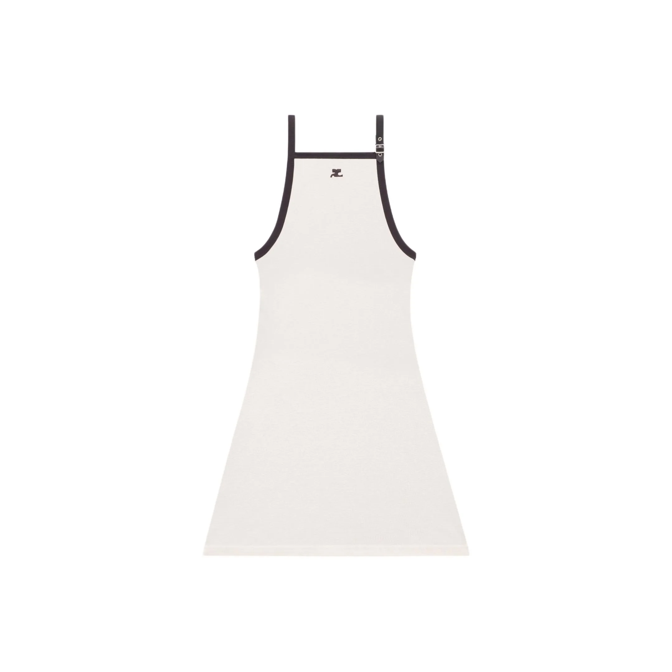 Courrèges Buckle Contrast Dress