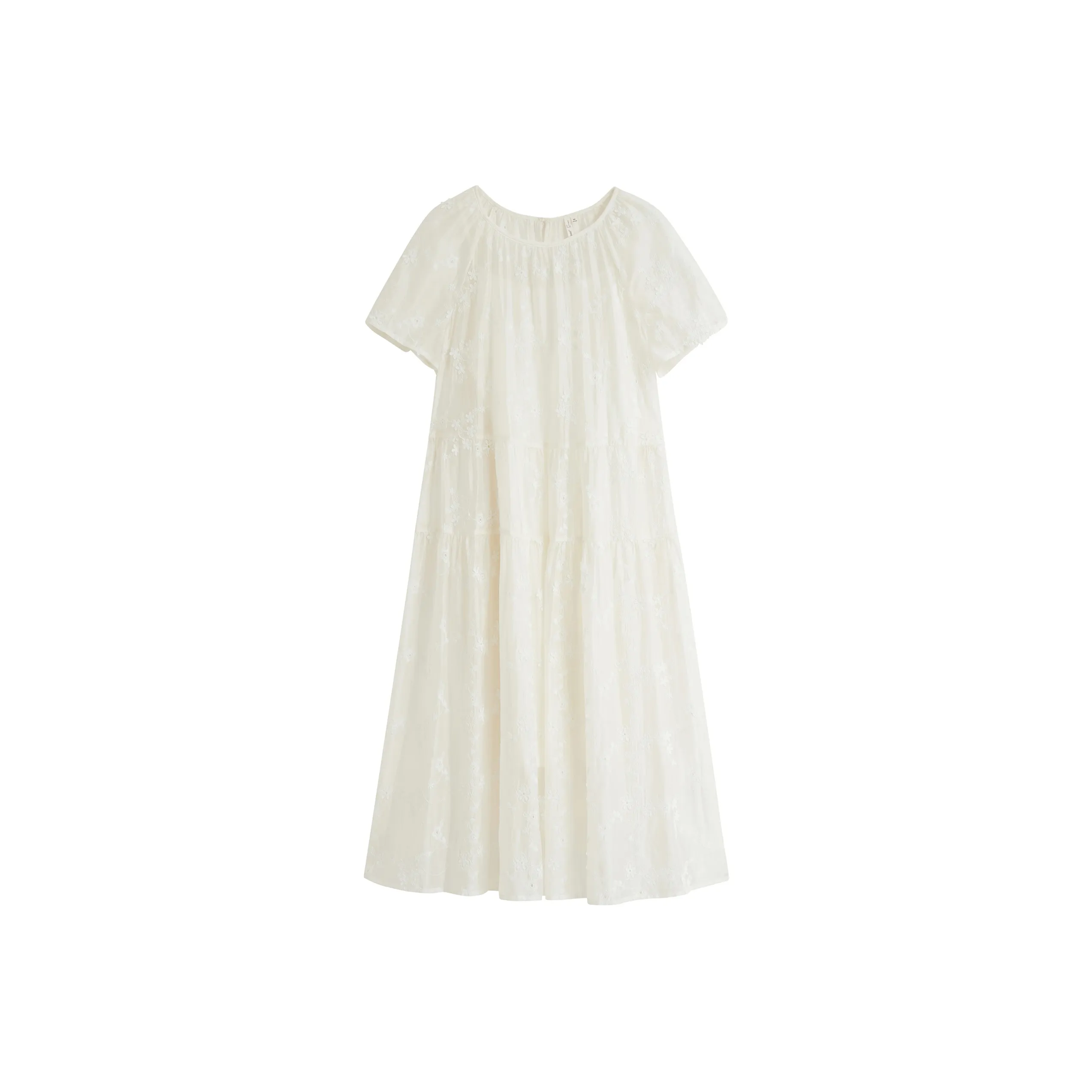 Inman Короткий рукав Платье Женское Бежевый цвет с узором "груша"