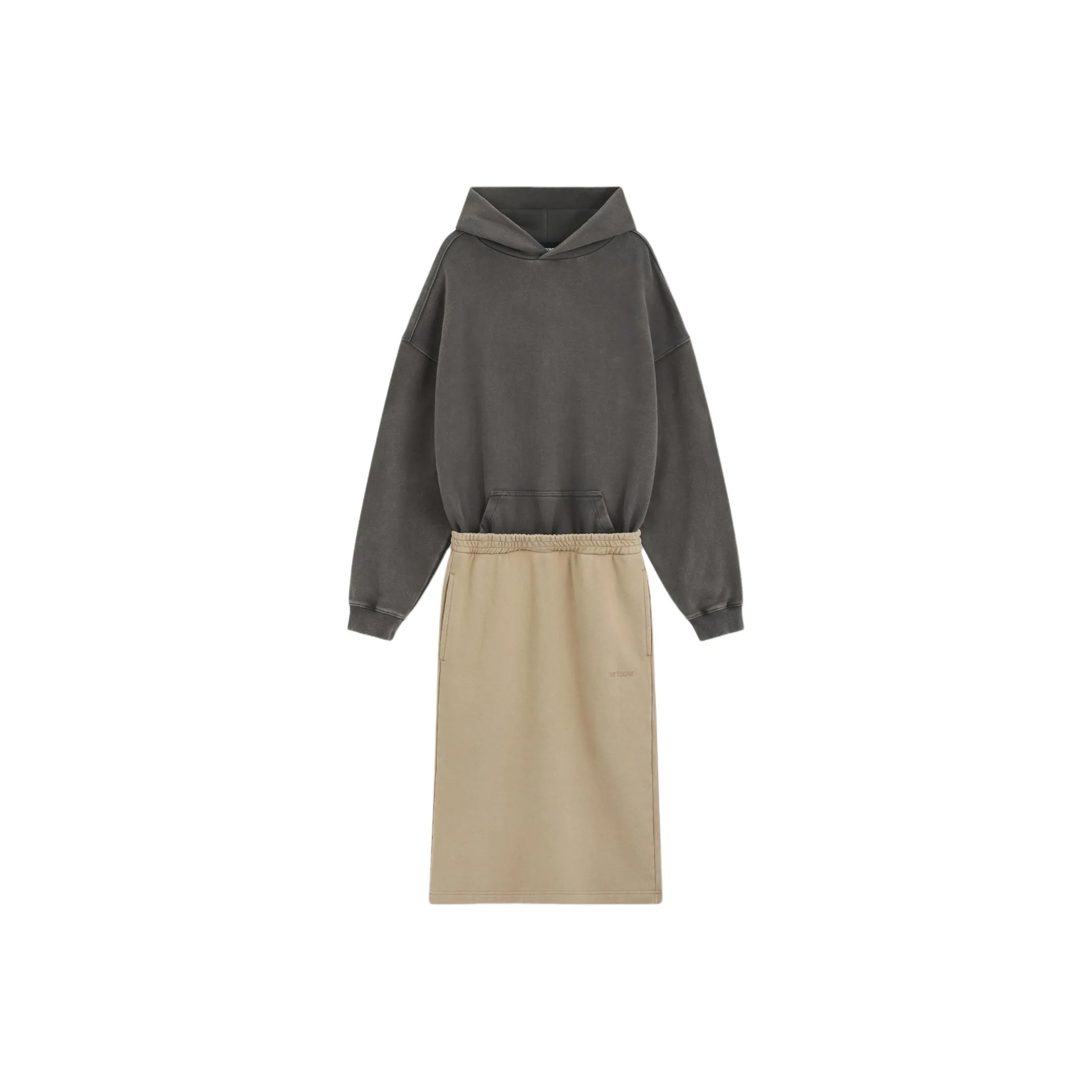 WE11DONE FW24 Long Sleeved Dress Women's Charcoal Gray
