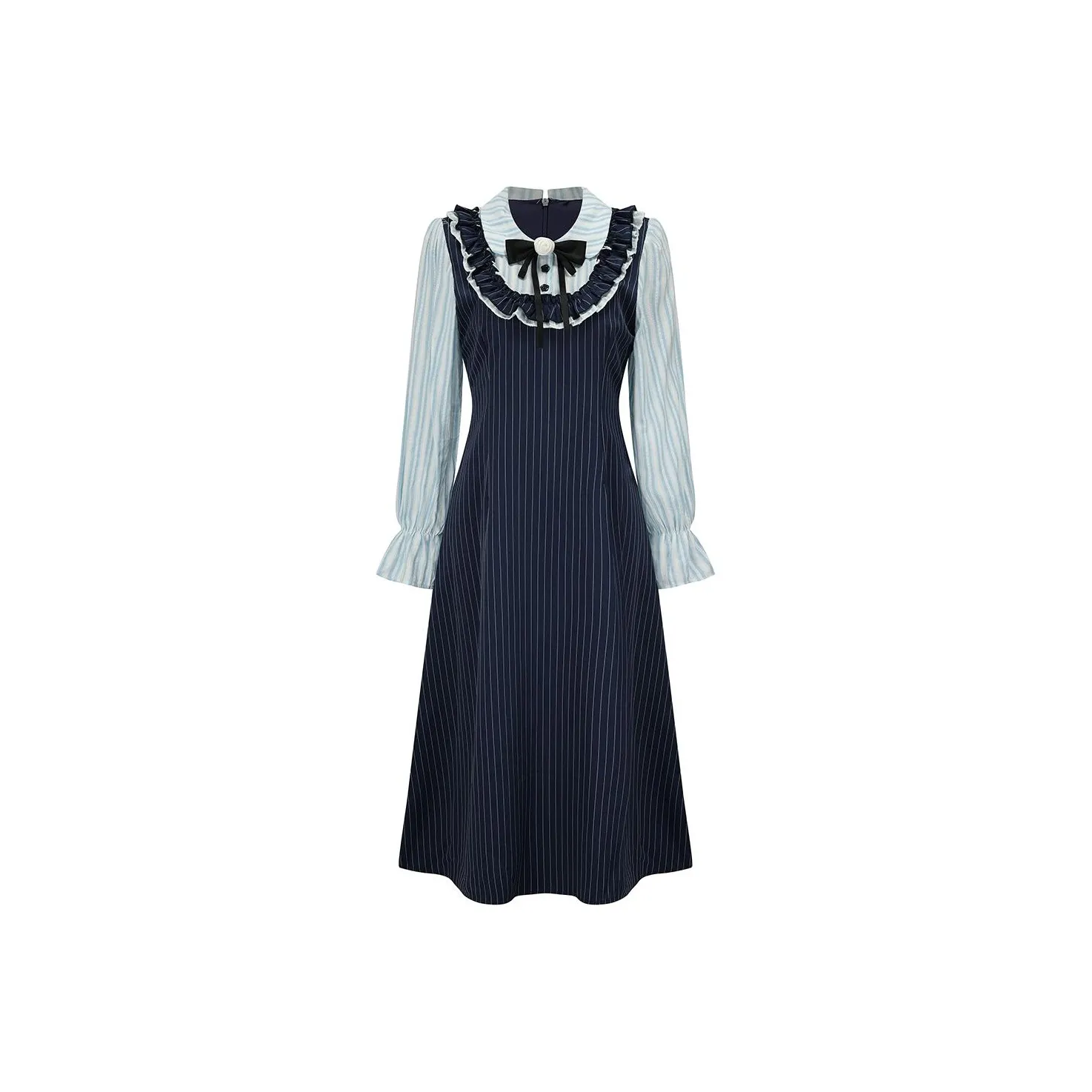 LEMON FAIRY Long Sleeved Dresses Women's Navy Blue