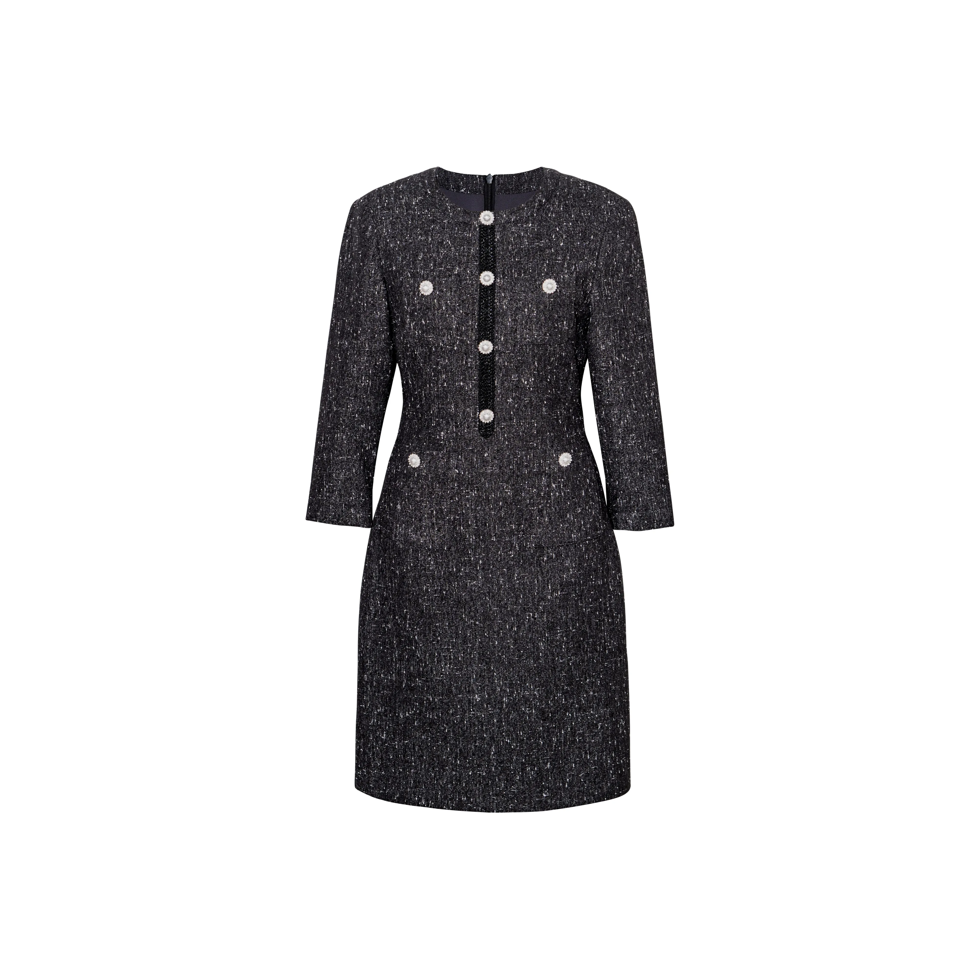 ROEYSHOUSE Длинное платье с длинными рукавами женское черное