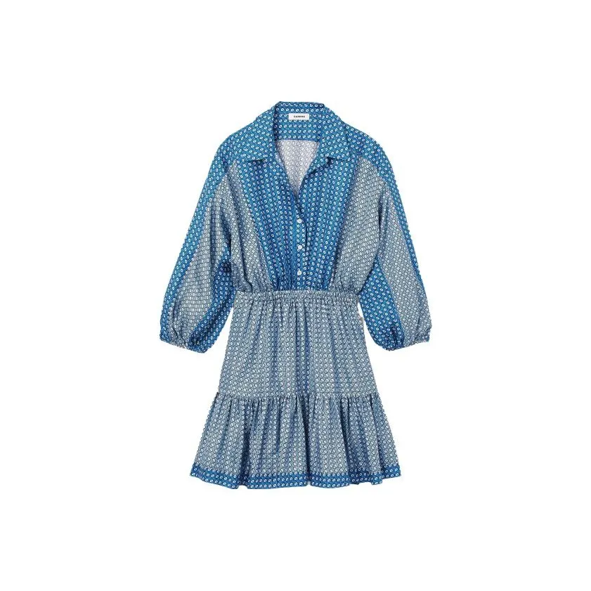 Sandro Graphic-print Satin Mini Dress