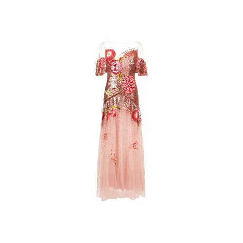Temperley London Розовые Женские Платья с Короткими Рукавами