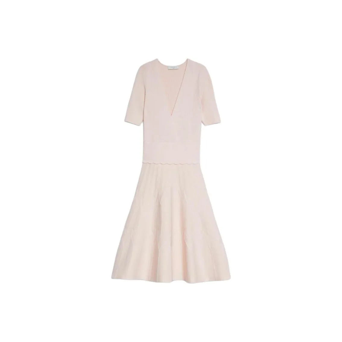Sandro Short Sleeved Dress Women's Nude