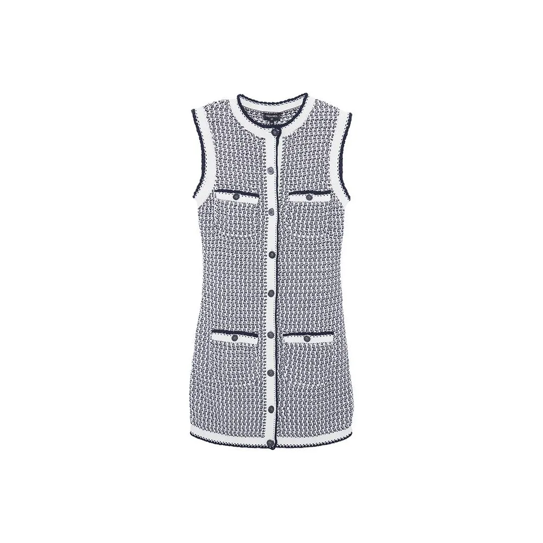 CHANEL Sleeveless Dress Women's Black