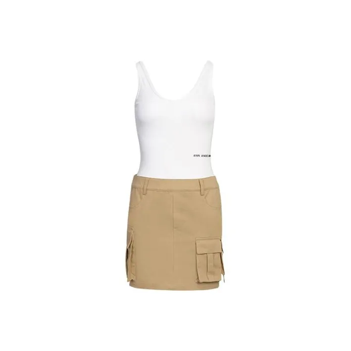 ANN ANDELMAN Slip Платье Женское Хаки