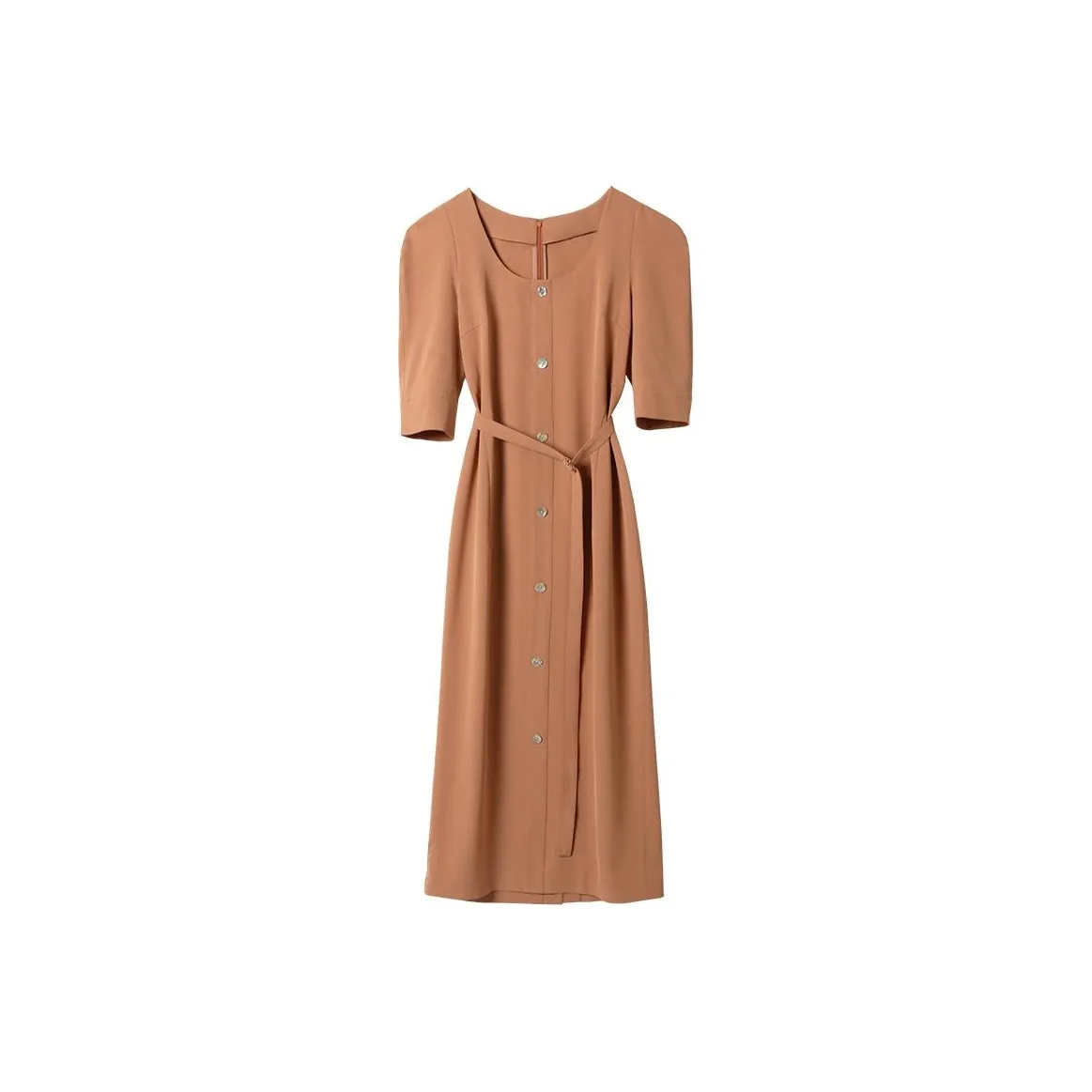 Roselingling Short Sleeved Dress Women's Red Tea
